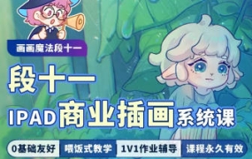 画画魔法段十一2023年iPad商业插画系统课【画质不错只有视频】
